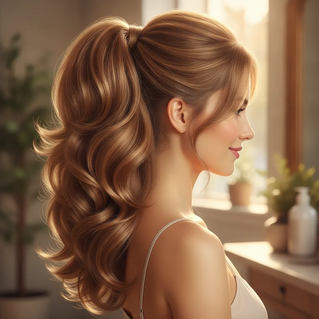 After - Thick, voluminous hair